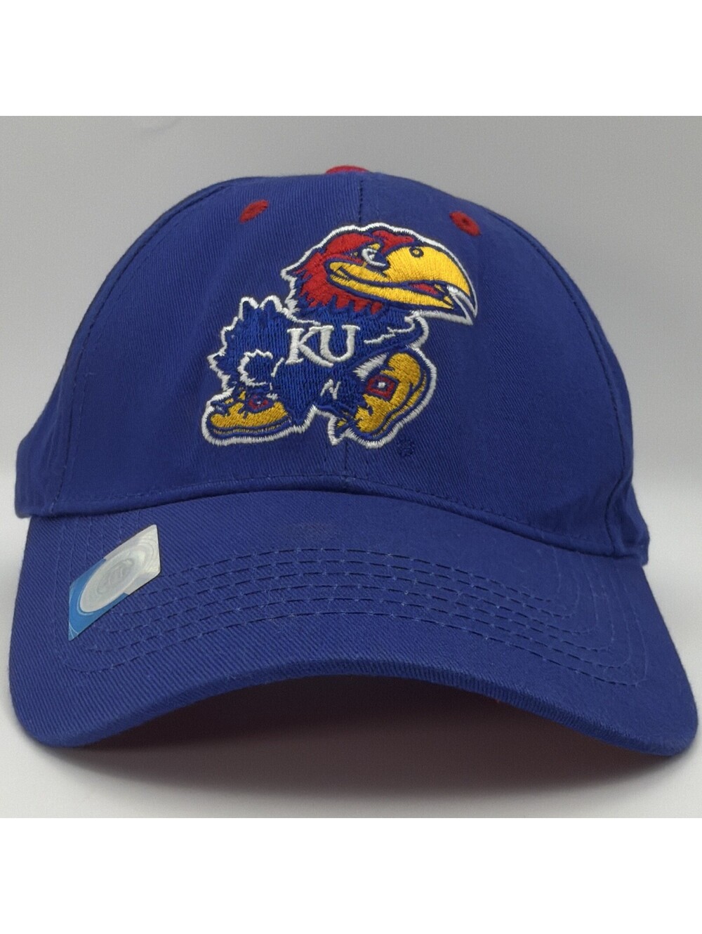 Kansas Jayhawks Hat Cap Adult Adjustable Blue Embroidered KU Basketball Logo👀🔥